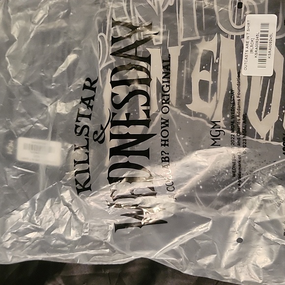 Killstar Black 'Wednesday' Unisex Tee L (includes free sticker) - Picture 4 of 5